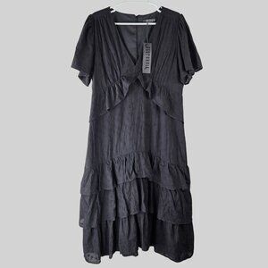 Justify Black Tiered Women's Dress